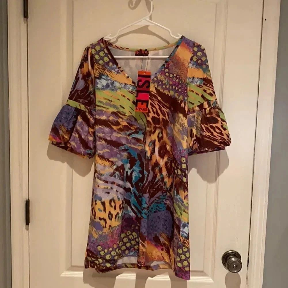 NWT Isle animal print dress M